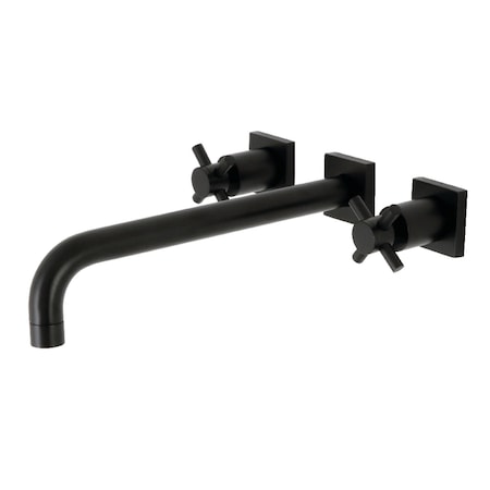 Kingston Brass KS6050DX Wall Mount Tub Faucet, Matte Black KS6050DX